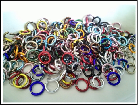 Rengas Ø 6.6 mm, lanka 1.6 mm, 50 kpl, värimix