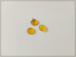 Akaatti, Ø 10 mm pyöreä kapussi, keltainen