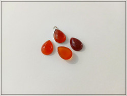 Akaatti, punainen, 14 x 10 mm kapussi, pisara