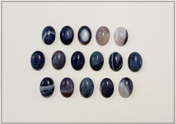 Akaatti, raita, 18 x 13 mm, lila