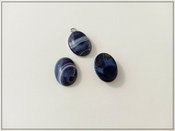 Akaatti, raita, 18 x 13 mm, lila