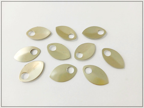 Alumiinihela, 22 x 14 mm, shamppanja, 10 kpl