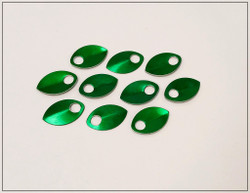 Alumiinihela, 22 x 14 mm, vihreä, 10 kpl