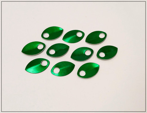 Alumiinihela, 22 x 14 mm, vihreä, 10 kpl