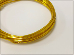 Värillinen alumiinilanka Ø 1.5 mm, 3 metriä, keltainen (Yellow)