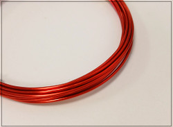 Värillinen alumiinilanka Ø 1.5 mm, 3 metriä, punainen (Red)