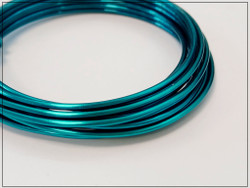 Värillinen alumiinilanka Ø 1.5 mm, 3 metriä, safiirinsininen (Saphire blue)