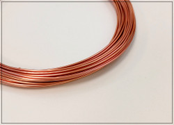 Värillinen alumiinilanka Ø 1 mm, 10 metriä, tumma ruusukulta