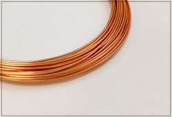 Värillinen alumiinilanka Ø 1 mm, 10 metriä, vaalea kupari