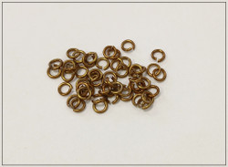 Rengas Ø 2.4 mm, lanka 0.8 mm, 50 kpl, pronssi