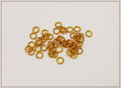 Rengas Ø 2.8 mm, lanka 0.8 mm, 50 kpl, kulta