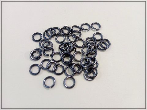 Rengas Ø 5 mm, lankavahvuus 1.2 mm, 50 kpl, tumma teräs