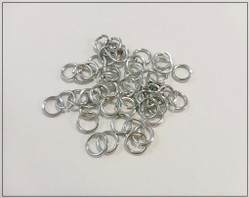 Rengas Ø 6.7 mm, lanka 1.2 mm, 50 kpl, hopea