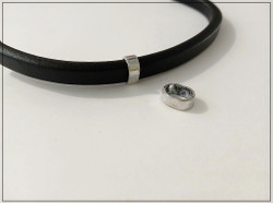 Hopeoitu sileä hela 10 x 7 mm nauhalle