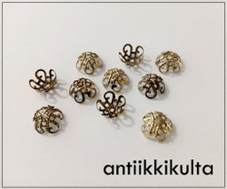 Helmihattu 10 mm kukka filigree, 10 kpl