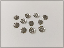 Helmihattu 6 mm kukka, ruostumaton teräs, 10 kpl