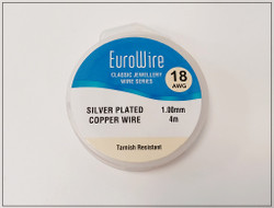 Hopeoitu kuparilanka Ø 1.0 mm, 4 metrin kela, tummumaton