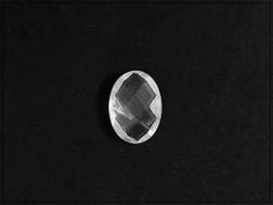 Vuorikristalli kapussi, 18 x 13 mm, ovaali, fasetoitu A-laatu
