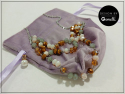 Kaulakoru Hile, lasihelmiä ja RST-ketjua