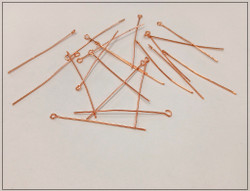 Korupiikit 50 mm silmukalla, Ø 0.7 mm, ruusukulta, 20 kpl