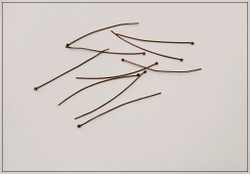 Korupiikit 60 mm, Ø 0.8 mm pallopää, antiikkipronssi, 10 kpl