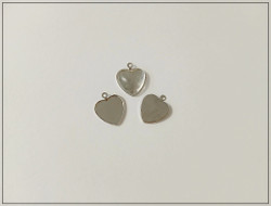 Korupohja sydän 12 mm, teräsväri