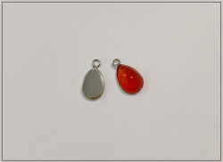 Korupohja 14 x 10 mm kapussille, pisara, teräsväri