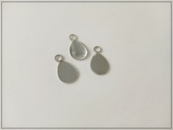 Korupohja 18 x 13 mm kapussille, pisara, teräsväri