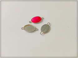 Korupohja, linkki, hopeoitu, ovaali 18 x 13 mm