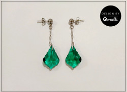 Korvakorut, Herttuatar, smaragdinvihreä + teräsväri