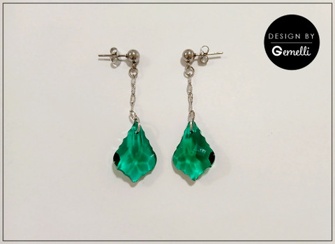 Korvakorut, Herttuatar, smaragdinvihreä + teräsväri