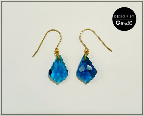 Korvakorut, Kreivitär, tumma turkoosi + kullanvärinen