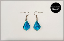 Korvakorut, Kreivitär, tumma turkoosi + teräsväri