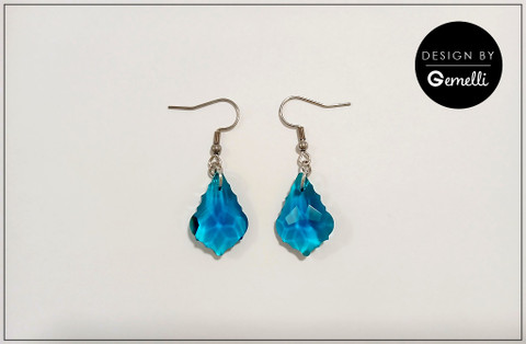 Korvakorut, Kreivitär, tumma turkoosi + teräsväri