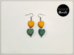 Korvakorut, Nea, keltainen-turkoosi