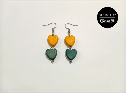 Korvakorut, Nea, keltainen-turkoosi