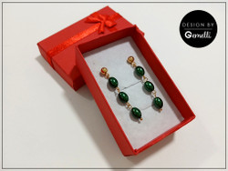 Korvakorut, Pinja, vihreä + kullanvärinen