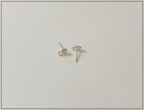 Korvakorutapit riipusrenkaalla Sterling .925 hopeaa, kukka, pari