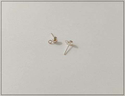 Korvakorutapit riipusrenkaalla Sterling .925 hopeaa, puolipyöreä, pari