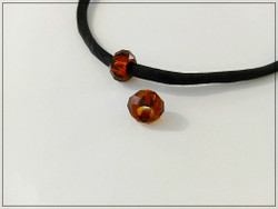 Kristallilasihelmi, 14 x 9 mm, Mokka