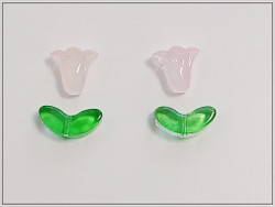 Lasihelmi, tulppaani 10 x 10.5 mm