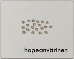 Kukkarondelli/välihelmi 4 mm, eri värejä, 20 kpl