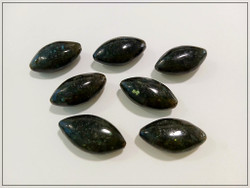 Labradoriitti, 12 x 25 mm, markiisi, musta