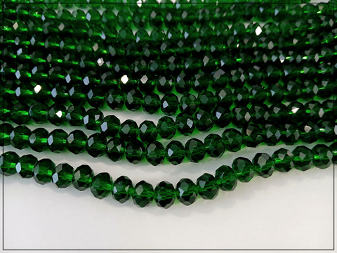 Fasetoitu rondelli 8x6 mm, metsänvihreä, nauha