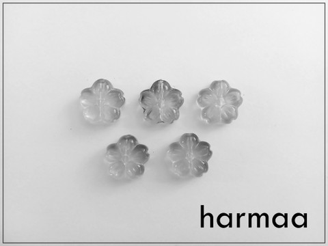 Lasihelmi kukka 13 x 13.5 mm, 5 kpl, eri värejä