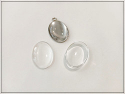 Lasikapussi 25 x 18 mm, ovaali, kirkas