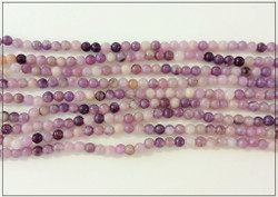 Lepidoliitti, pyöreä Ø 4 mm