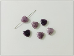 Lepidoliitti, 12 mm sydän