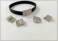 Magneettilukko 10 x 3 mm kristallein, teräsväri