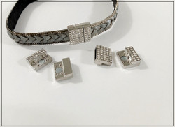 Magneettilukko 14 x 3 mm kristallein, teräsväri